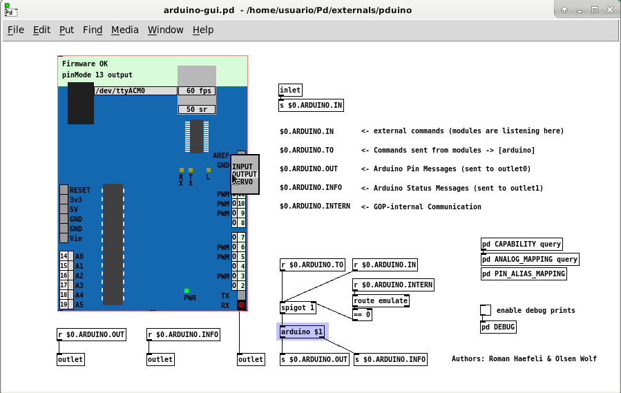 Selección de modo OUTPUT no pin 13