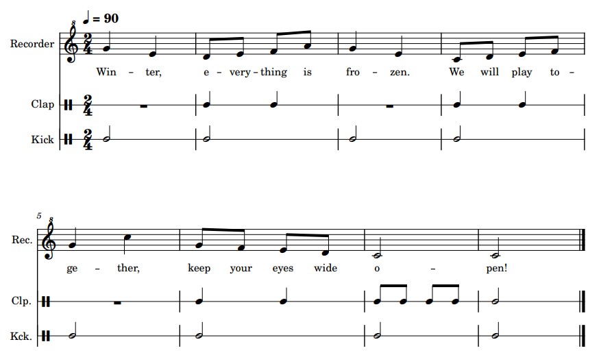 Winter score to train beat