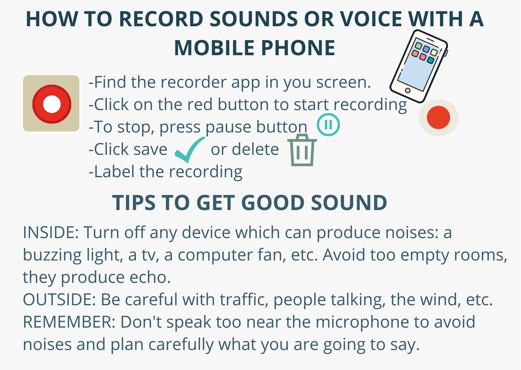 Sound recording tips