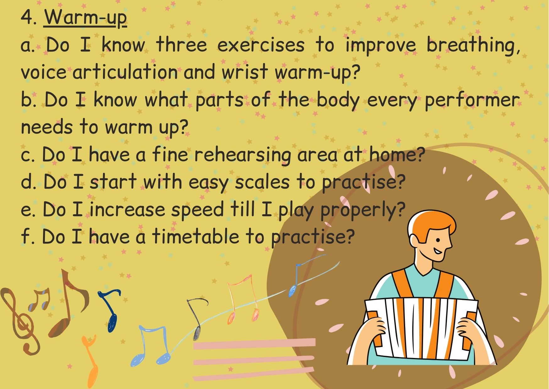 warm up self-reflection