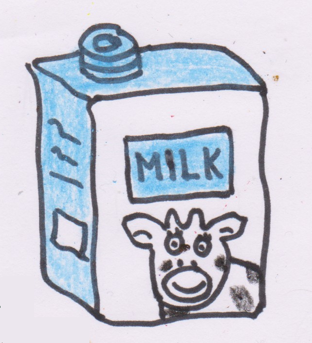 Debuxo dun cartón de leite