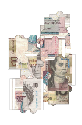 Jigsaw banknotes