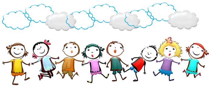 Nenos e nenas en fila