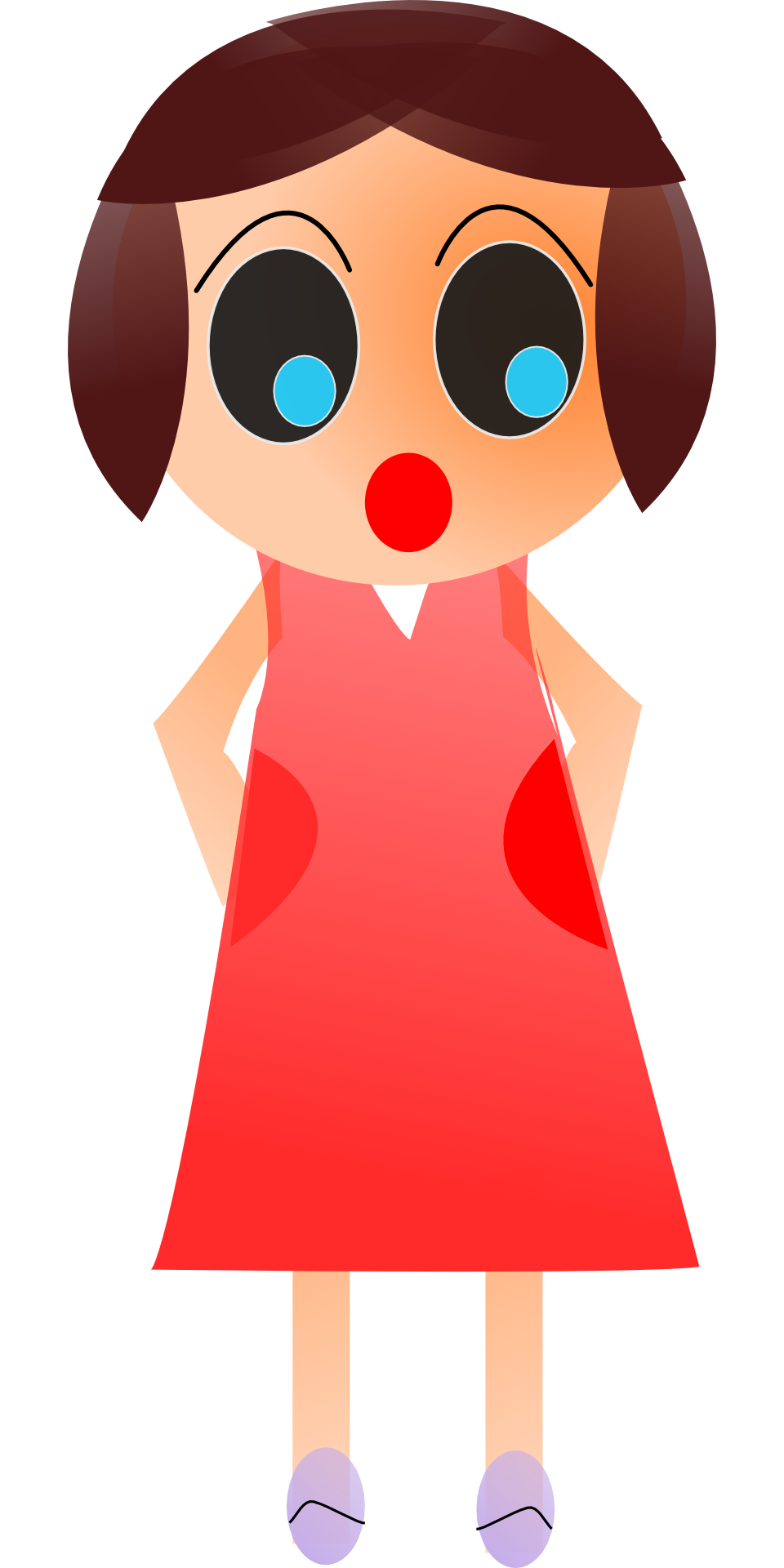 Debuxo de rapaza sorprendida