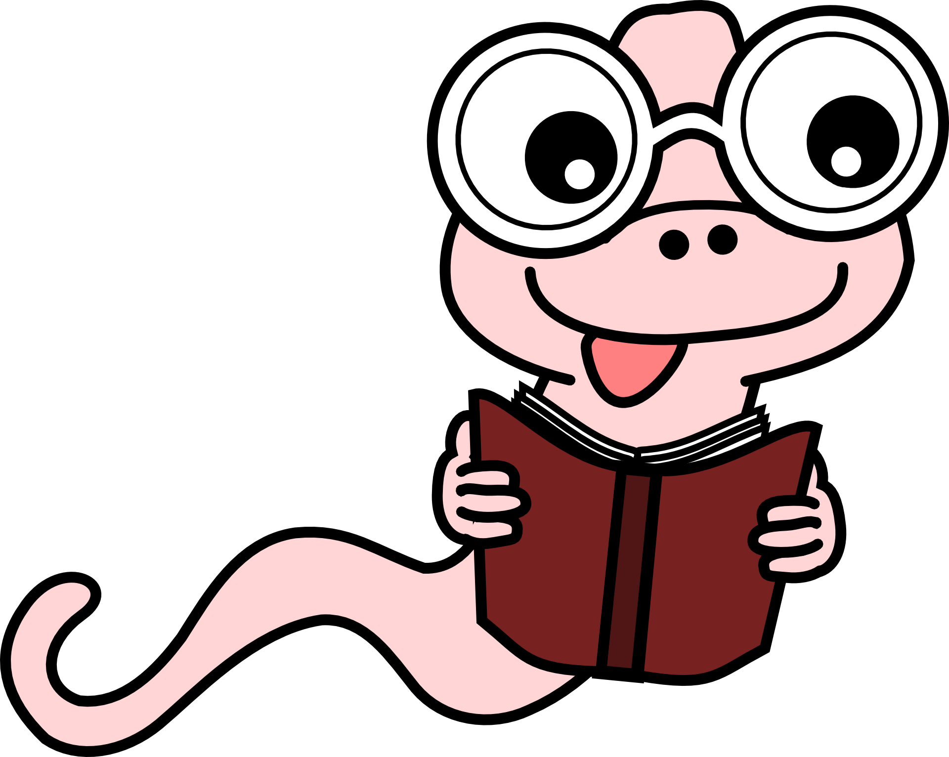 Gusaniño lendo un libro