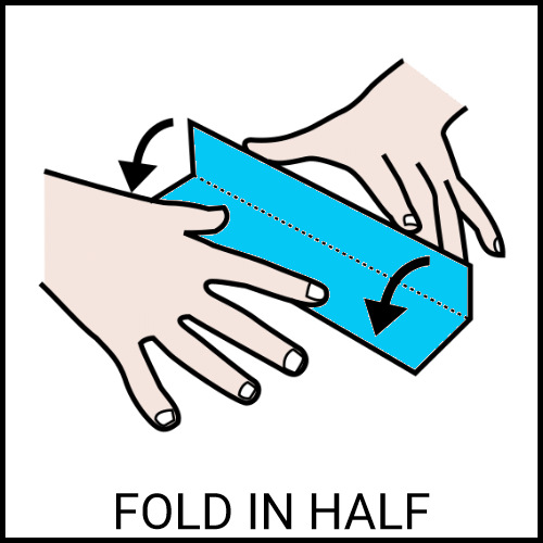 Fold the cardboard in half