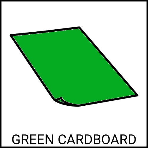 Green cardboard