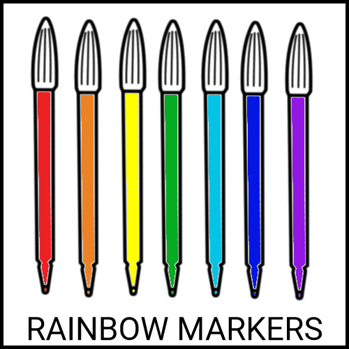Rainbow markers