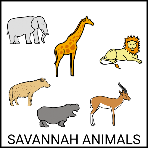 Savannah animals figurines