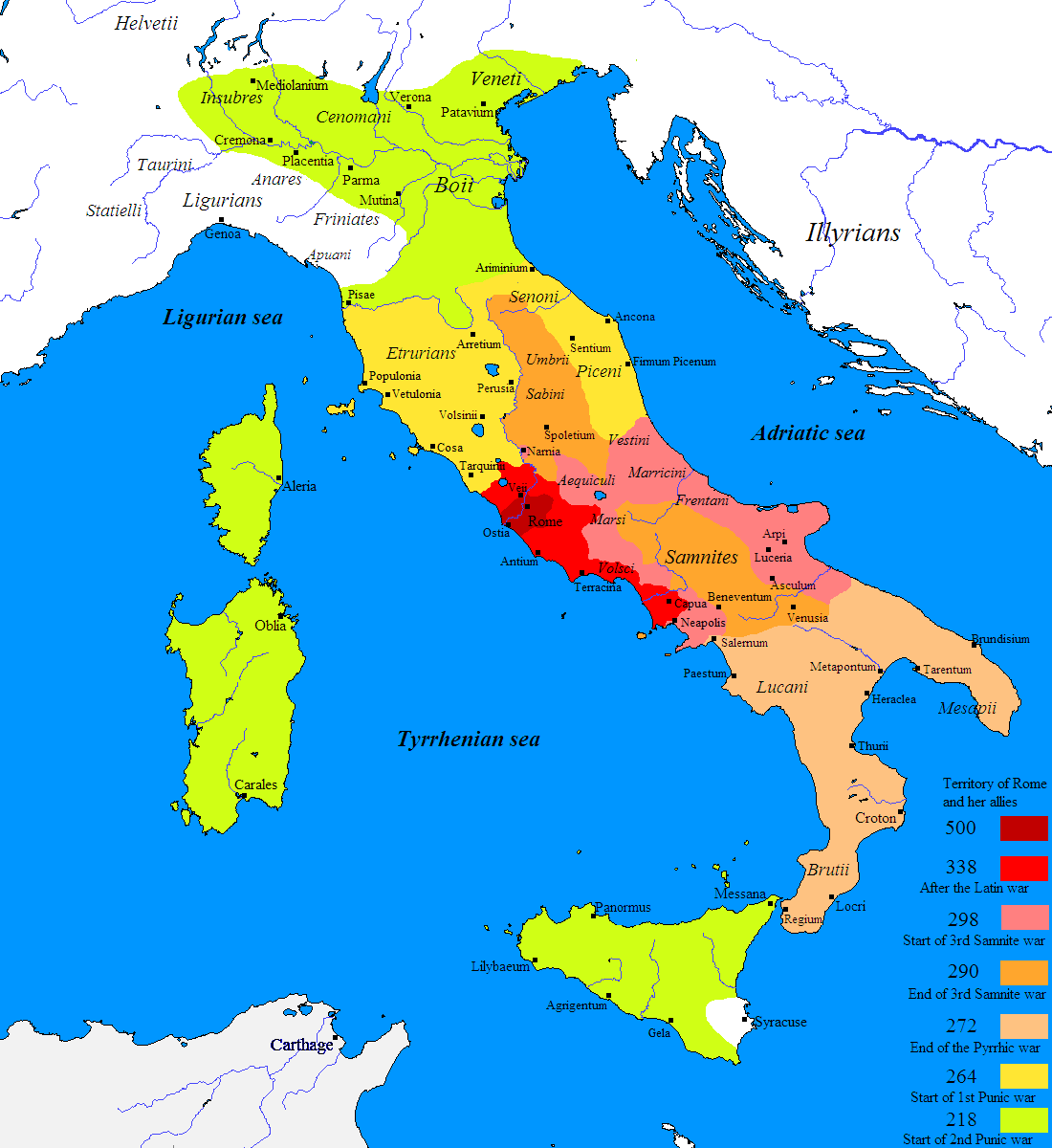 Conquista romana de Italia (218 a.C.)