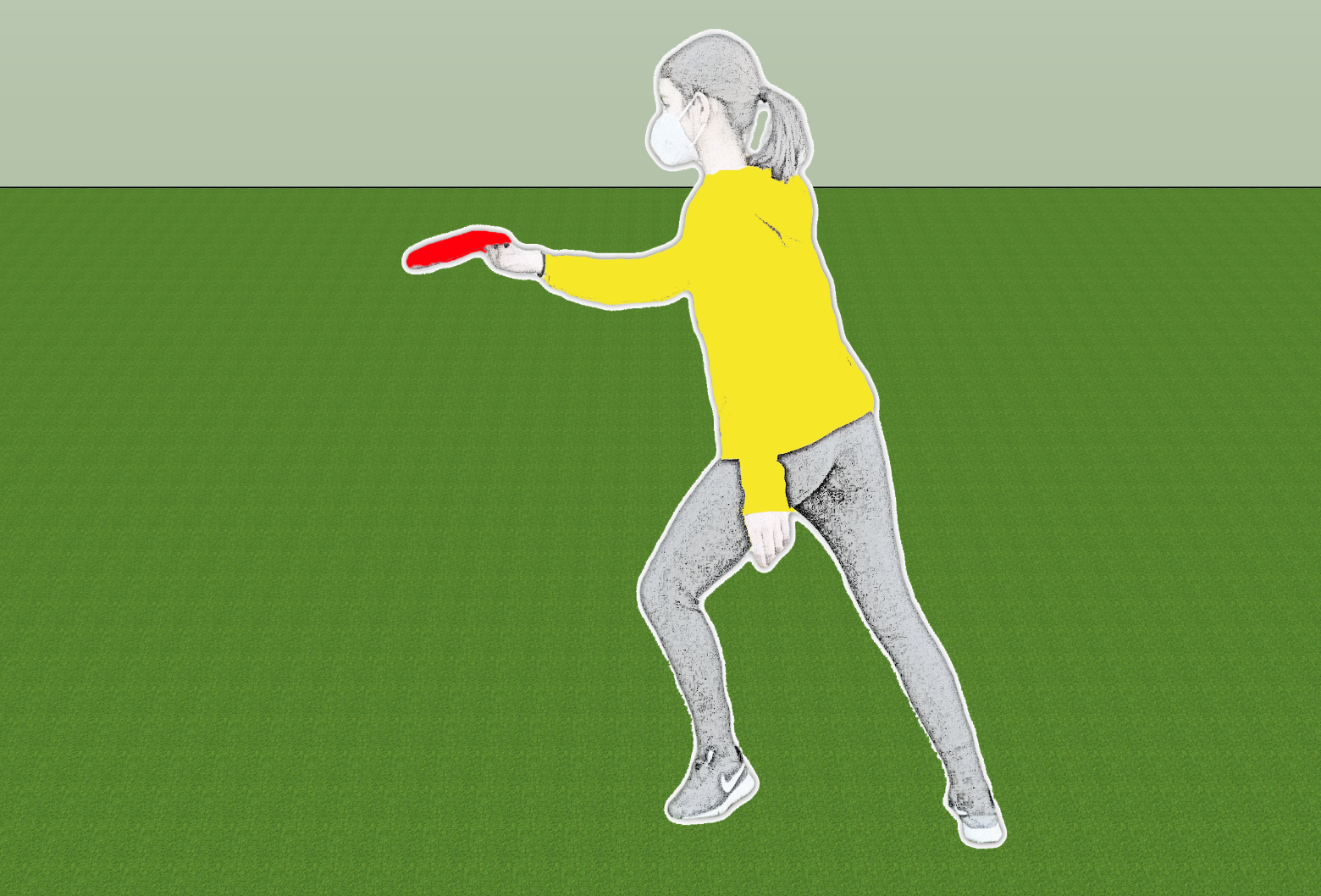 Correr co disco na man.