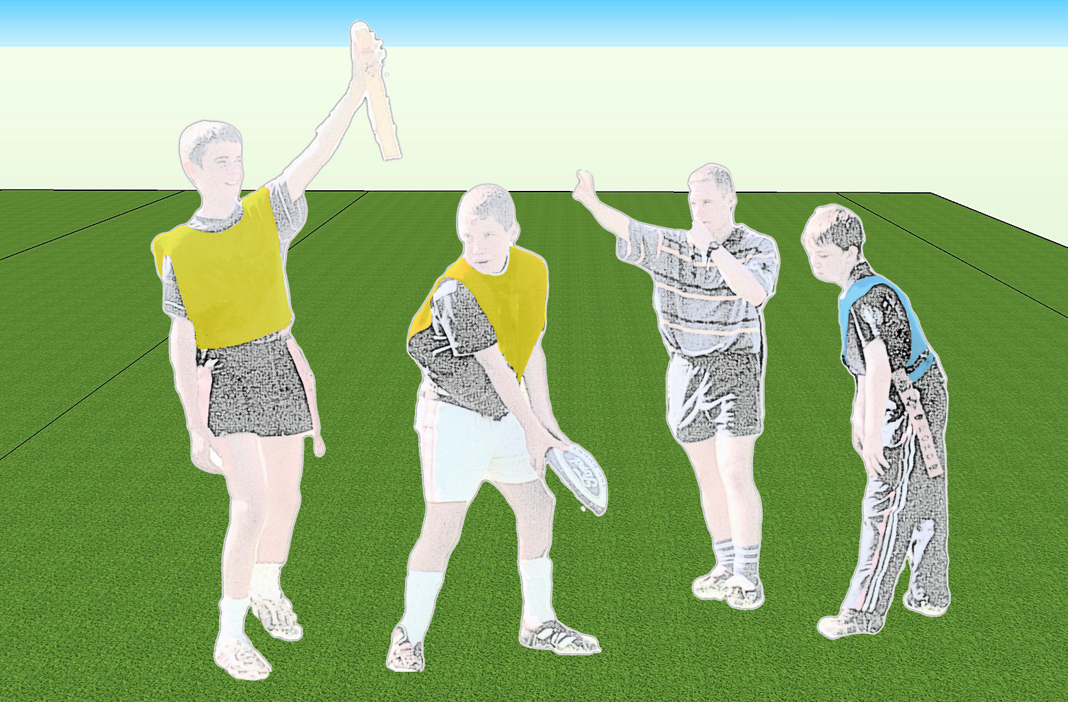 Diferentes roles no Rugby Tag