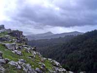 perfil de varias montañas