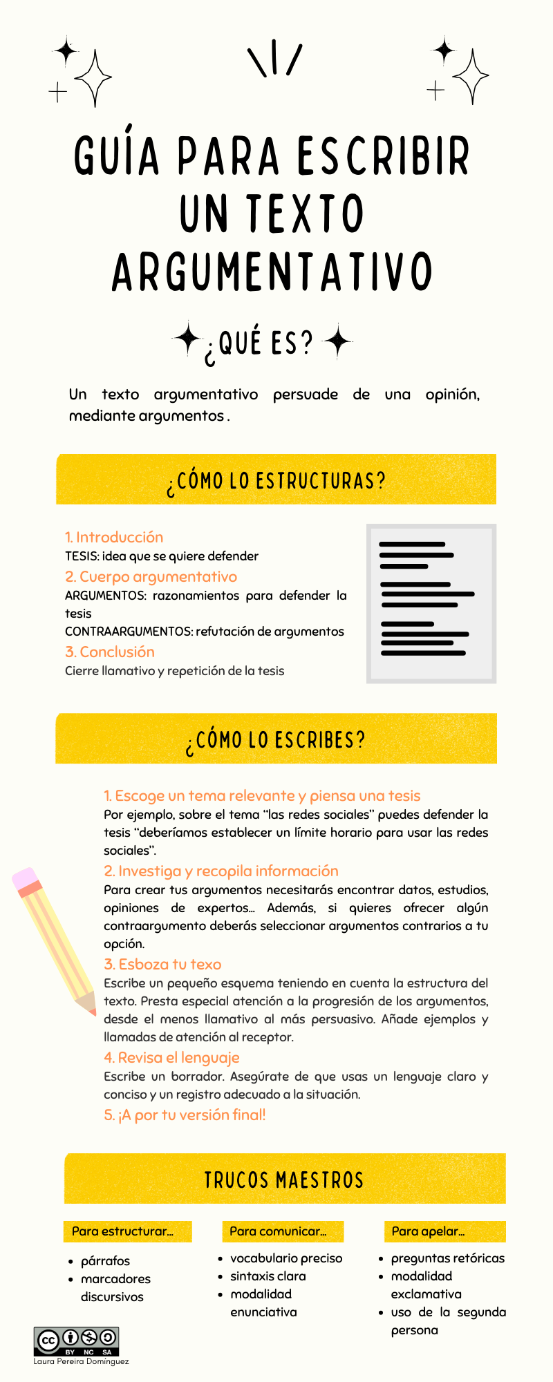 Guía para escribir un texto argumentativo
