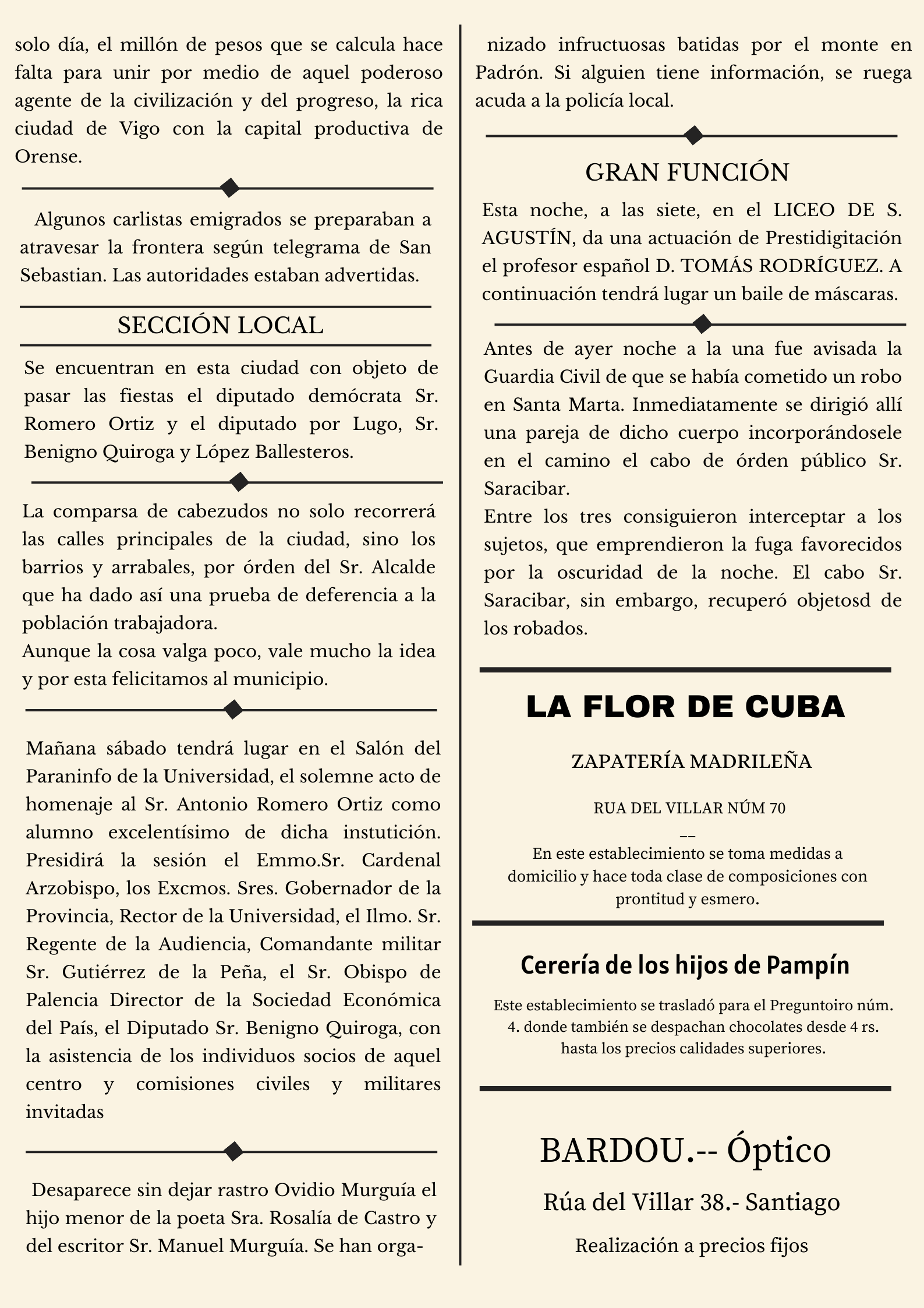 Periódico "Gaceta de Galicia"