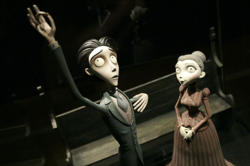 Muñecos Víctor y Victoria de La novia cadáver