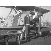 Amelia and her plane (CC-BY)