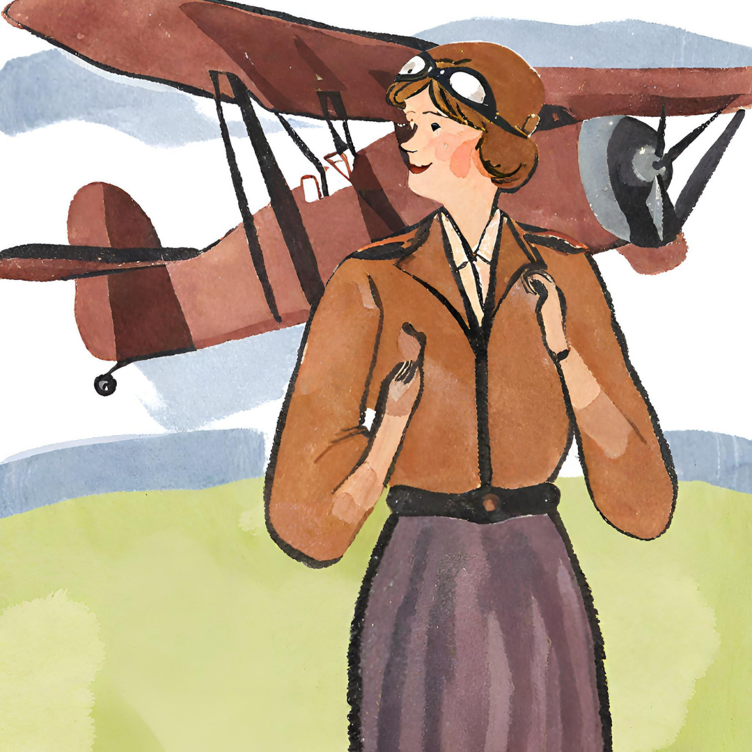 Amelia Earhart drawing