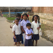 Kids in different countries go to school everyday. 