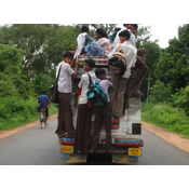 Sometimes they have to go in dangerous means of transport. 