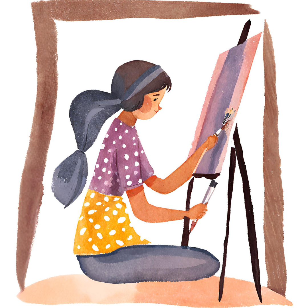 Girl painting
