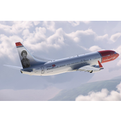 Plane with Rosalía's picture (Norwegian Airshuttle - CC-BY)