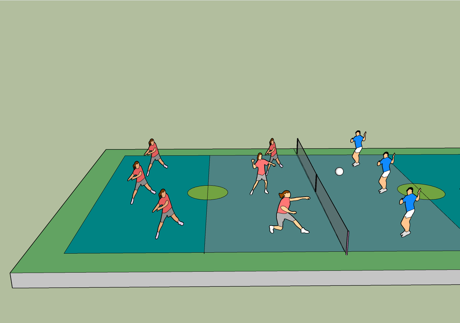 Saque directamente ao campo contrario
