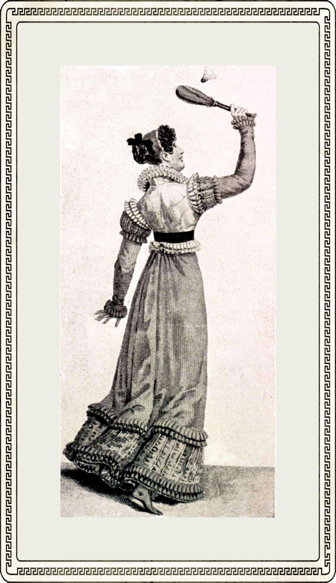 Muller xogando ao bádminton (ano 1820)