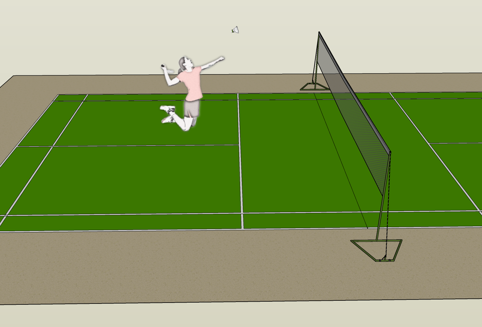 Saltar durante un punto para golpear o volante.