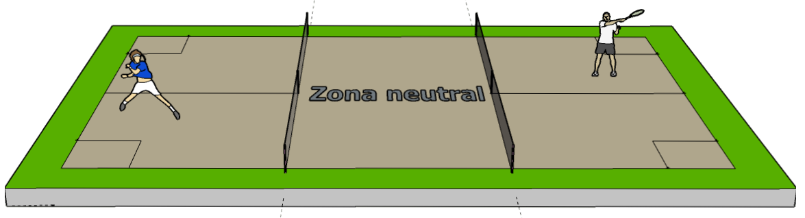 Xogo de individuais en Shuttleball ou Volantón