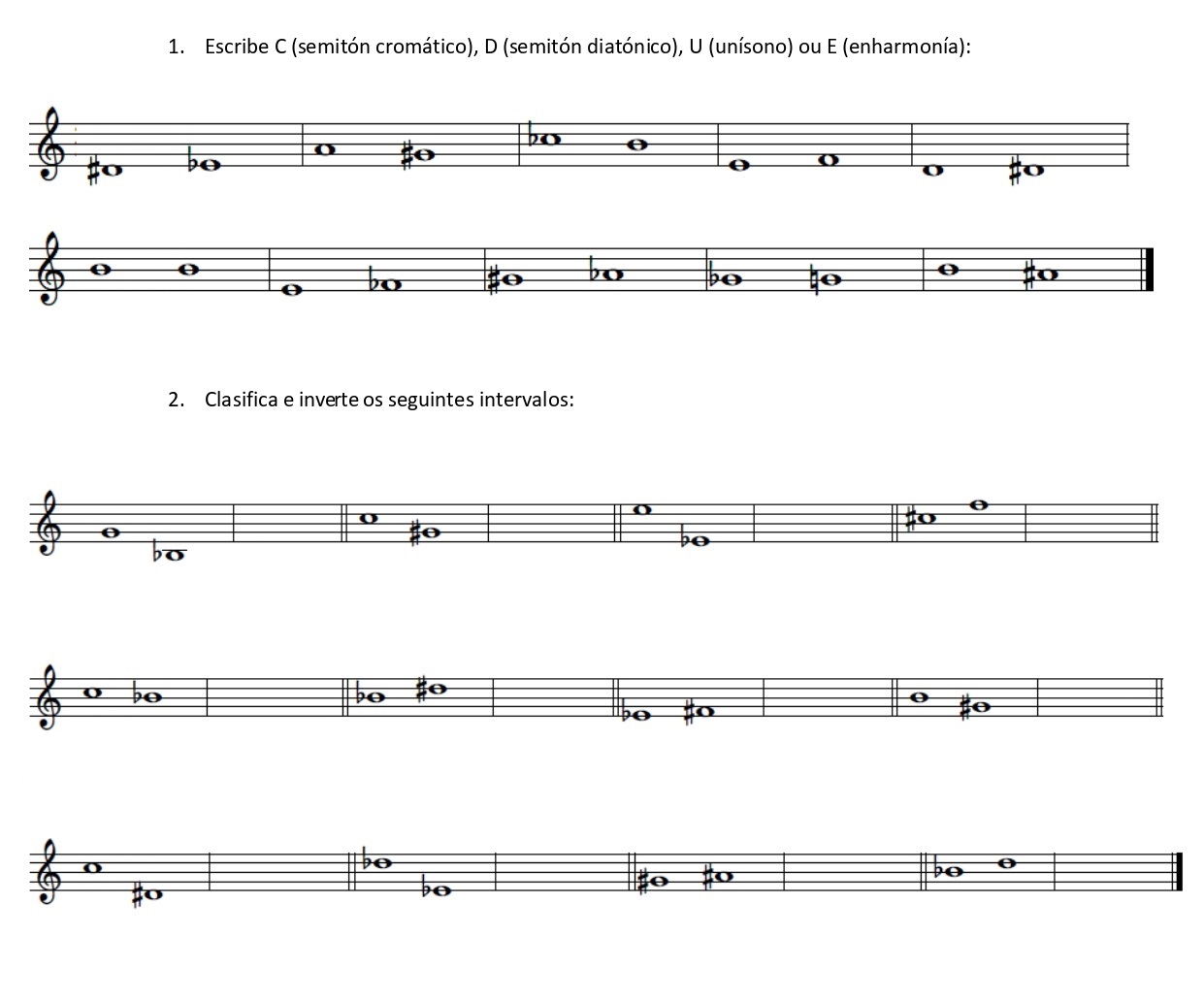 2 exercicios de intervalos