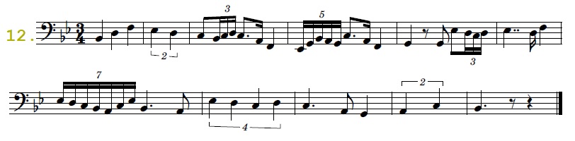 Partitura en 3/4