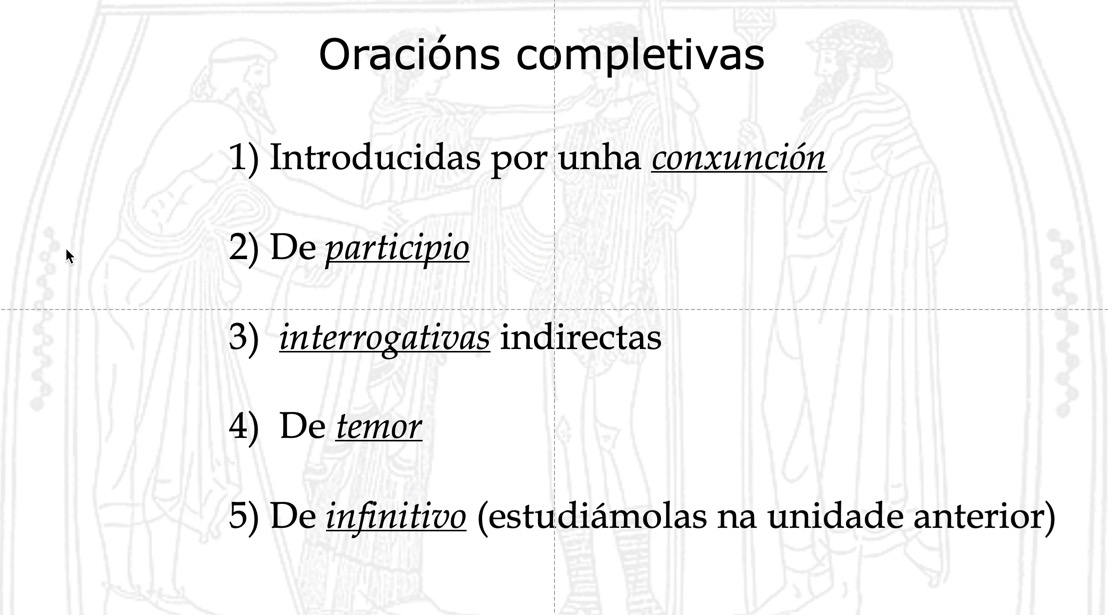 Tipos de completivas
