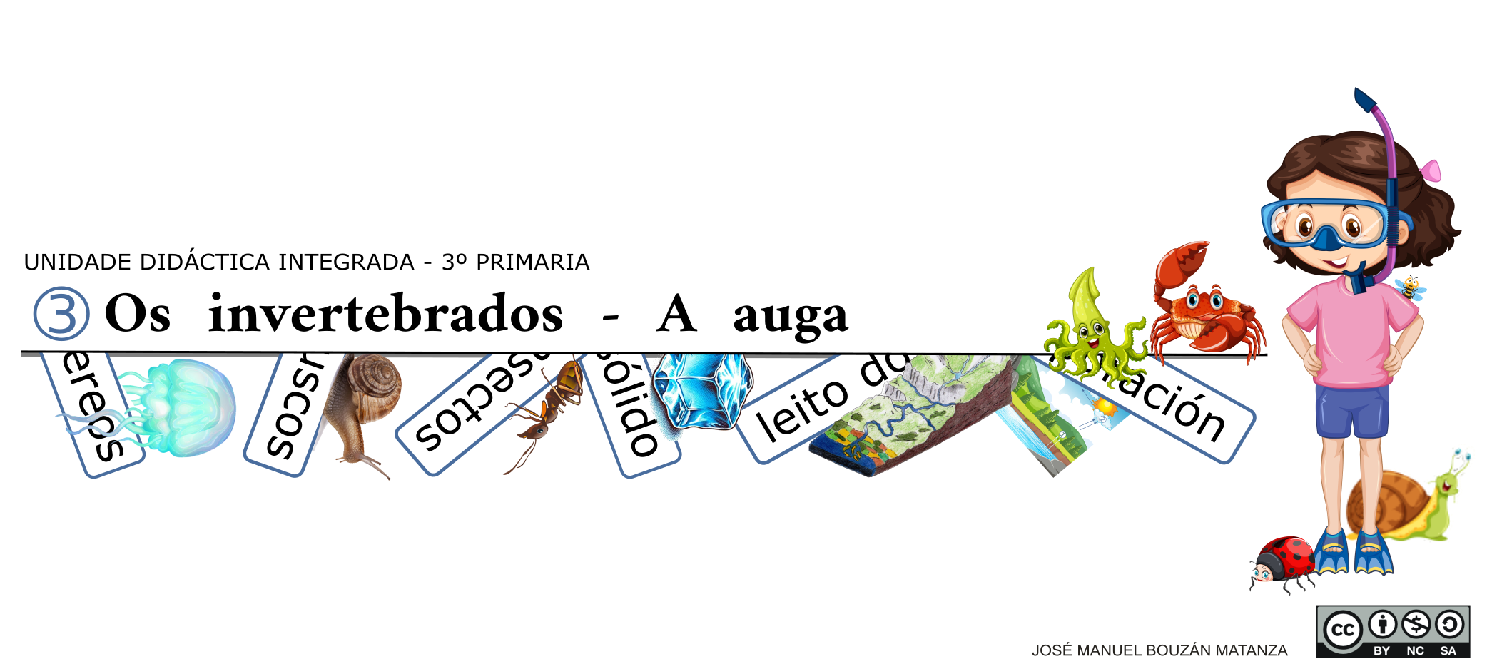 Carátula. Unidade 3. Os invertebrados - A auga