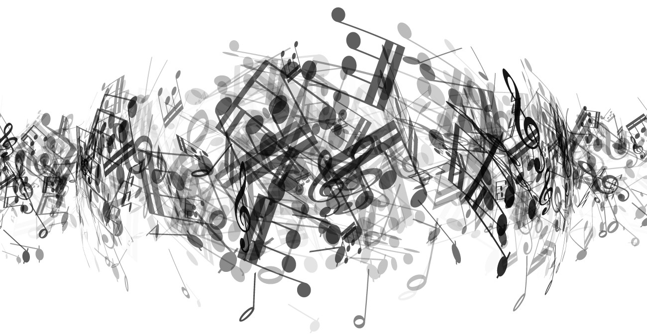 Fondo abstracto de notas musicales