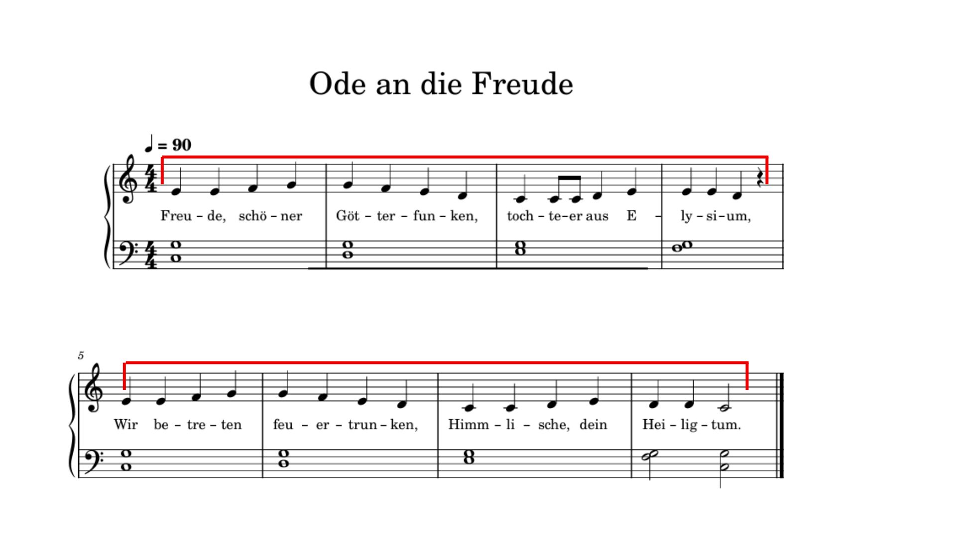 ode to joy to find music forms