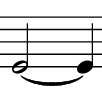 line under the notes