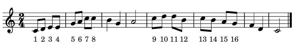 G clef score