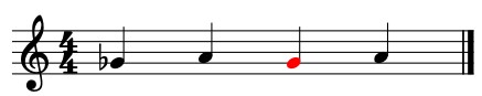 is the third note also flat