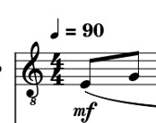 crotchet equals to 90