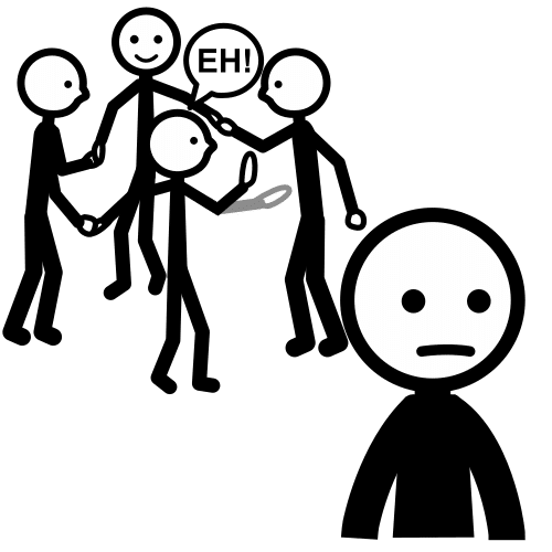 Arasaac. Pictograma de un grupo y uno solo