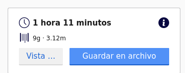 Información tiempo y plástico que necesita un objeto para imprimirse