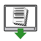 Pictograma de descargas de Internet