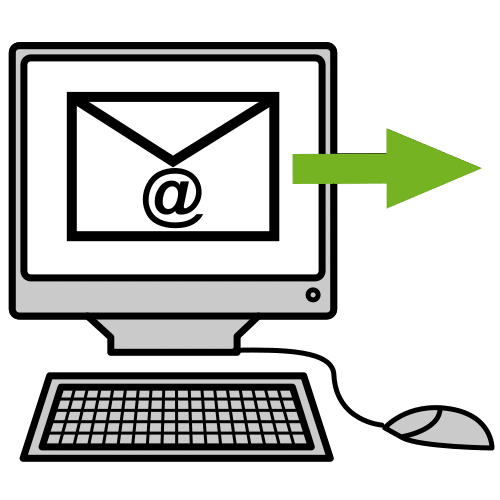 Pictograma de enviar un correo electrónico