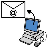 Pictograma de enviar un correo