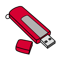 Memoria USB Pictograma memoria USB utilizanda para guardar archivos