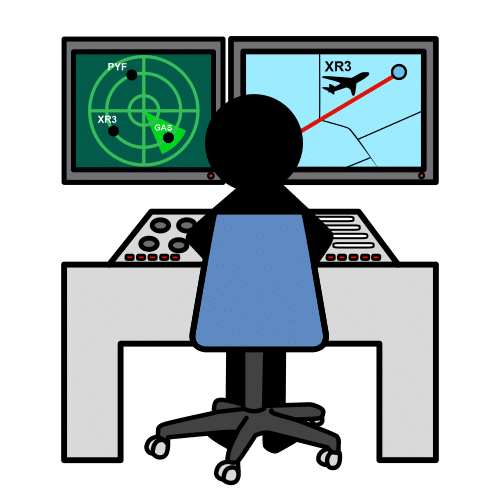 Imagen de un simulador de control de aviones