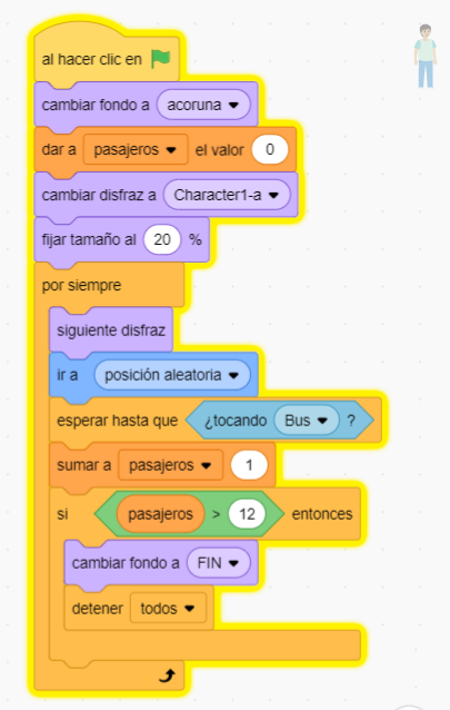 Solución para los pasajeros con variables