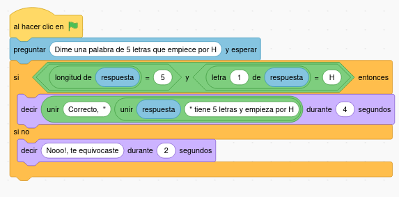 código de una condición