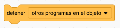 bloque detener otros programas en el objeto